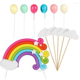 Festive Supplies Cloud Balloon Cake Flag Colourful Birthday Wedding Flags For Birthda