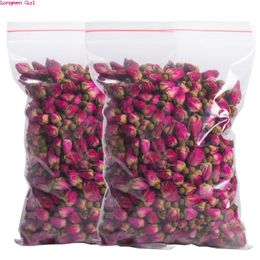 Faux Floral Greenery 200g High Quality Natural Dried Red Rose Buds Organic Dried Flowers Bulk Making Cake Soap Wedding Party Decoration Home Decore 230926