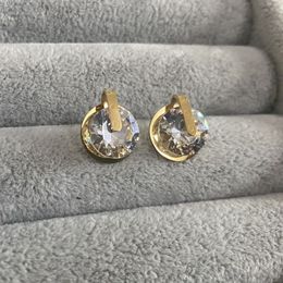 20 Mix Styles Luxury Designer Women Fashion Stud Gold Colour Titanium Steel Extravagant Single Diamond Couple Earrings Wholesale