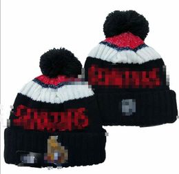 Ottawa Beanie Beanies North American Hockey Ball Team Side Patch Winter Wool Sport Knit Hat Skull Caps A0