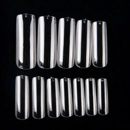 False Nails Makartt 500 Pcs Long Square Nail Tips Faux Ongles Straight Clear False Nails Full Cover Press On Nails Acrylic Nail Tips 230927