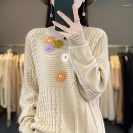 Women's Sweaters Cashmere Wool Sweater 2023 Autumn/Winter Knit Korean Fashion Pullover Loose Soft Comfortable Top Woman