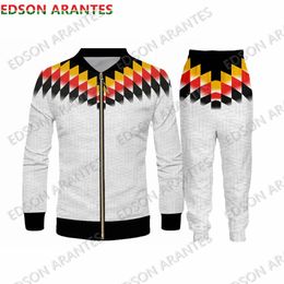 Men's Tracksuits Retro Germany Men's Joggers Tracksuit Sets Vintage Deutschland 3DPrint Jacket/Hoodie/Sweatshirt Top Pants Sport Set Custom S-7XL 230927