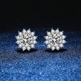 1CT Moissanite Earring for Women Girl 925 Sterling Silver Sparkling Diamond Ear Studs Wedding Engagement Jewellery Gift