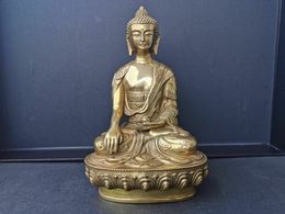 Decorative Objects Figurines Tibet Tibetan Buddhism Shakyamuni Bronze Buddha Statue 230926