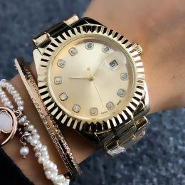 2023 Fashion Brand Watches Women's Girls Crystal Style Metal Steel Band Quartz Calendar Wrist Watch Free Shipping Hot Sale reloj mujer