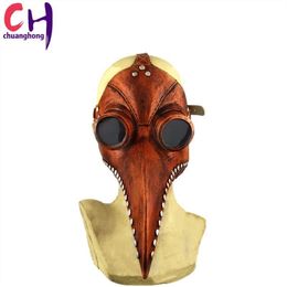 Plague mask Beak Bird Steam Punk Mask Long Nose Cosplay Fancy Gothic Retro Rock Leather Halloween beak264V