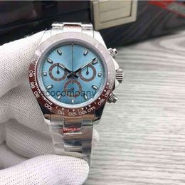 Wristwatch Daytonass Chronograph Luxury Watch Designer Multifunction Men Watches Roley Detona Fully Automatic Mechanical Fine Steel Ceramic Ring Waterpro XYF5