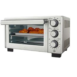 Oster Compact Countertop Oven with Air Fryer, Pizza Oven Outdoor, Electric Oven, Kitchen Appliance, Stainless Steel