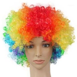 Party Hats Adult Colourful Wigs Heat Resistant Cosplay Dress Clown Costume Masquerade Christmas Carnival Club Supplies12225
