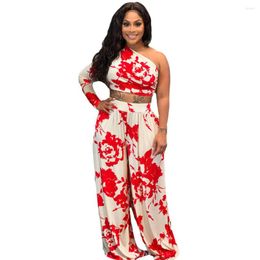 Ethnic Clothing African Set Clothes Women Crop Tops And Wide Leg Pants Suit Summer Floral Print Streetwear Sexy Dashiki Outfits 2023