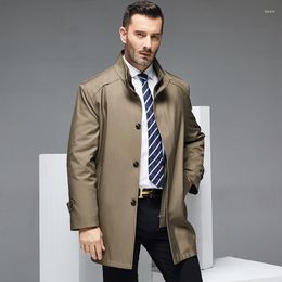 Men's Trench Coats Middle Aged Men Clothing Liner Can Take Off Young Father Cotton Padded Clothes Loose Cold Proof And Warm Winter Coat