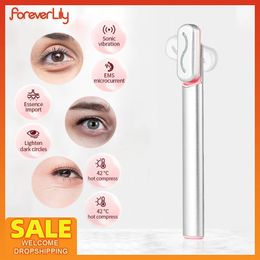 Face Care Devices EMS Compress Eye Massager Wand Smart Red LED Rejuvenation Eye Skin Tighten Anti Aging Eye Dark Circle Removal Beauty Machine 230927