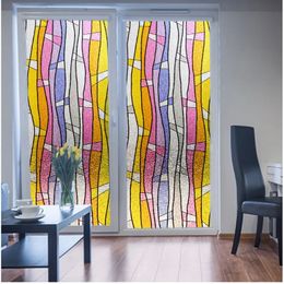 Wall Stickers Static Cling Thickening Removable Crystal Colourful Window Film Stained Glass Sticker Decorative Security Cover 2990cm 230927