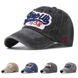 Ball Caps 5 Colours Embroidered Step Up Washed Cotton Baseball Cap Men Women Outdoor Autumn Summer Casual x0927