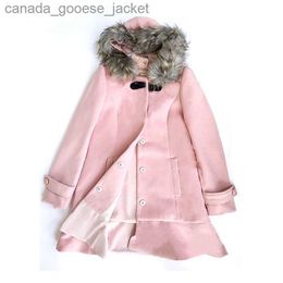 Women's Wool Blends Autumn And Winter Wool Jacket Womens Clothing Medium Length Woolen Coats Slim Warm Elegant Female Korean Outerwear S ML230927