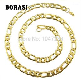 Custom Size 6mm 8mm size 20 - 36 Long Women And Men Necklaces Jewellery Stainless Steel Figaro Chain Fashion Jewelry1223M