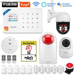 Alarm systems FUERS W181 GSM WIFI Tuya Smart Home Alarm system Kit 433Mhz Wireless Alarm Security System IP Camera Control Motion Sensor Siren YQ230927