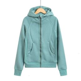 Fashion Luxury Hoodie Zip Jackets Women's Yoga Suit Designer Hooded Sweatshirt Ladies Gym Sportswear Outdoor Sports Jogging Hoody Thick Long-sleeved 3X7I