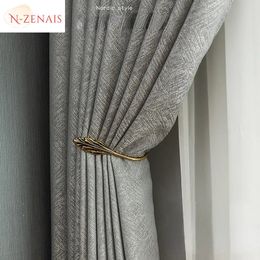 Curtain Grey Blackout Curtains for Living Room Modern Fashion Luxury Bedroom Flower High Precision Decoration Kitchen Window 230927