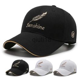 Ball Caps Rimiut New Men's Summer Sunshine Baseball Caps 55-60CM Casual Sunshade Hat Outdoor Men's Young Student Cap x0927