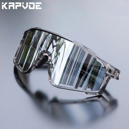 Outdoor Eyewear Kapvoe Cycling Glasses Polarized Cycling Sunglasses Man Sports UV400 Outdoor Bike Eyewear Woman Bicycle Glasses Cycling Goggles 230927