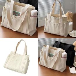 Evening Bags Spacious And Trendy Canvas Tote Bag Lunch Laptop Handbag For Work Travel Everyday Use