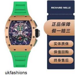 Swiss Original Watch Richardmill Men;s/Women's Watches Richardmill Watch Men's Watch RM11-01 (rose Gold Green) HBW5