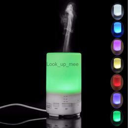 Humidifiers Travel Portable Mini Ultrasonic Humidifier USB Air Purifier for Car Essential Oil Aroma Diffuser with 7 Colours LED Mood Lights YQ230927