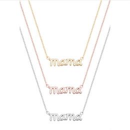 Small Mama Mom Mommy Letters Necklace Stamped Word Initial Love Alphabet Mother Necklaces for Thanksgiving Mother's Day Gifts267n