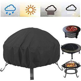 Outdoor Garden Yard Round Canopy Furniture Covers Waterproof Patio Fire Pit Cover UV Protector Grill BBQ Shelter Dust Cover T20061292m