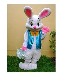 Promotional PROFESSIONAL EASTER BUNNY Mascot Costume Handmade Suits Party Dress Outfits Clothing Ad Promotion Carnival