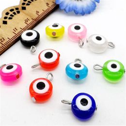 200pcs lot Mixed Turkish Evil Eye Charms pendant For Bracelet diy Jewelry Making findings 17x11mm2188