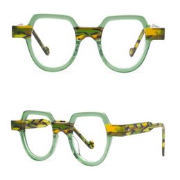 Men's Optical Glasses Frame Brand Designer Men Women Eyeglass Frames Vintage Small Myopia Glasses Handmade Fashion Eyewear wi3515