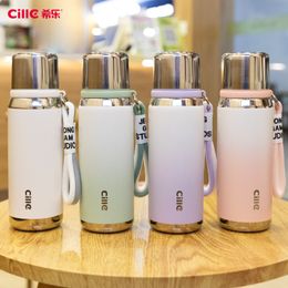 Mugs 316 stainless steel large capacity water cup one cover dual use student winter gradient high appearance insulation 230927