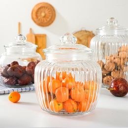 Storage Bottles Apanese Kitchen Glass Covered Tea Pickle Jars Candy