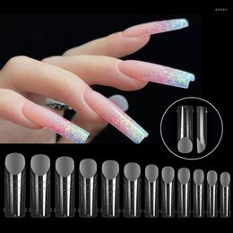 False Nails 120pcs Matte Quick Building Nail Mold Tip Full Cover Sculpted Soft Gel Tips Press On Artificial Fake