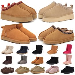 Дизайнерские мини-ботильоны, австралийские тапочки Tasman, мужские, женские, детские зимние ботинки на платформе, классические ультра зимние ботинки, уличные кроссовки цвета хаки