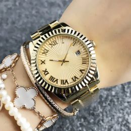 2023 New Fashion Brand Watches Women's girls style metal steel band Quartz Calendar wrist Watch Hot Sale free shipping designer