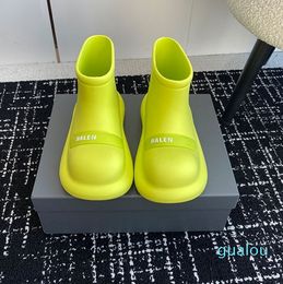 Womens Fashion Non Slip Rain Boots Adult Water Shoes Waterproof Boots Long Overshoes