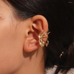Backs Earrings Meixin Cicada Wing Elf Ear Clip Women's Earless Piercing Bone Niche Pink Zircon Animal
