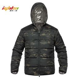 Men's Down Parkas Men's Winter Down Jacket Cotton Parka Military Camouflage Spring Warm Thermal Hooded Male Winter Light Weight Jacket and Coat YQ230927