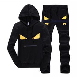 Fatos de treino casuais dos homens carta impressão sweatsuits hommes jogger ajuste ternos pollover com capuz hoodies calças compridas outfits