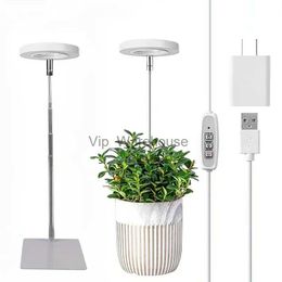 Grow Lights LED Ring Grow Light Full Spectrum Growing Lamp with Auto On/Off Timer Height Adjustable Dimmable Growth Lights for Indoor Plants YQ230927