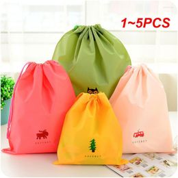 Storage Bags 1-5PCS Cartoon Drawstring Pouch Travel Bag Portable Clothes Clothing Finishing Luggage Waterproof Shoe