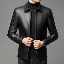 Men's Leather Faux 2023 Brand Autumn Winter Arrival Man Jacket Casual Sheepskin Coat Men Clothing Soft Warm Genuine Outerwear 17702QH 230927