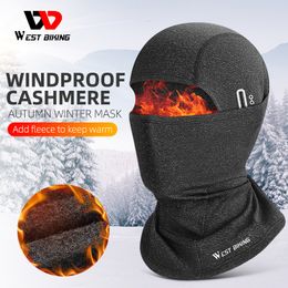 Cycling Helmets WEST BIKING Winter Warm Balaclava Hat Breathable Cap Outdoor Sport Full Face Cover Scarf Motorcycle Bike Helmet Liner 230926