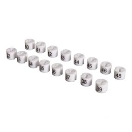 100pcs Figure 52-185 White Coding Snap On Children's Adult Hanger Sizer Marker Button Clothing Number Tag Size Mark Grain Clip