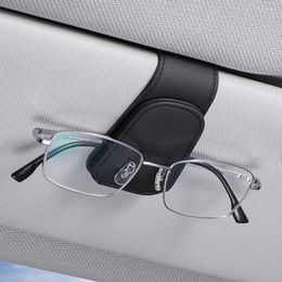 Jewellery Pouches 1-3pcs Glasses Clip Universal Car Storage Sunglasses Display Holder Fixer Soft Leather Jewellery