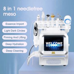 New Design Portable Deep Cleaning For Skin Dirt 8 in 1 Hydra Microdermabrasion Mesotherapy Improve Allergic Skin Oxygen facial machine